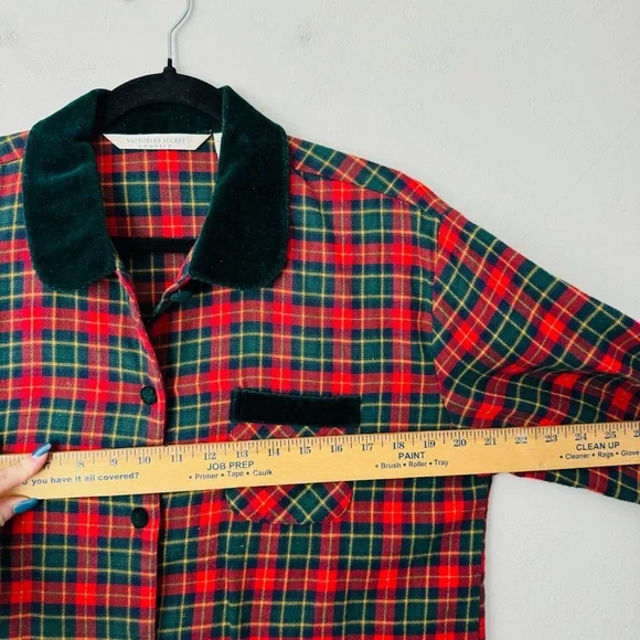 Victorias Secret Country Vintage Plaid Red and Green Pajamas Set Women’s Size XS - Picture 7 of 12